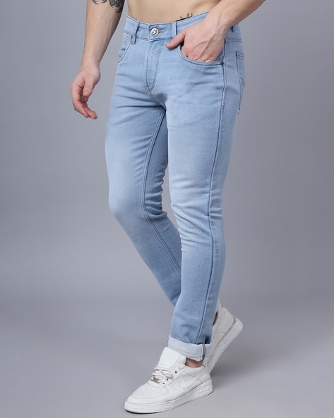 Buy Dark Wash Men's Double Shade Washed Denim Jeans