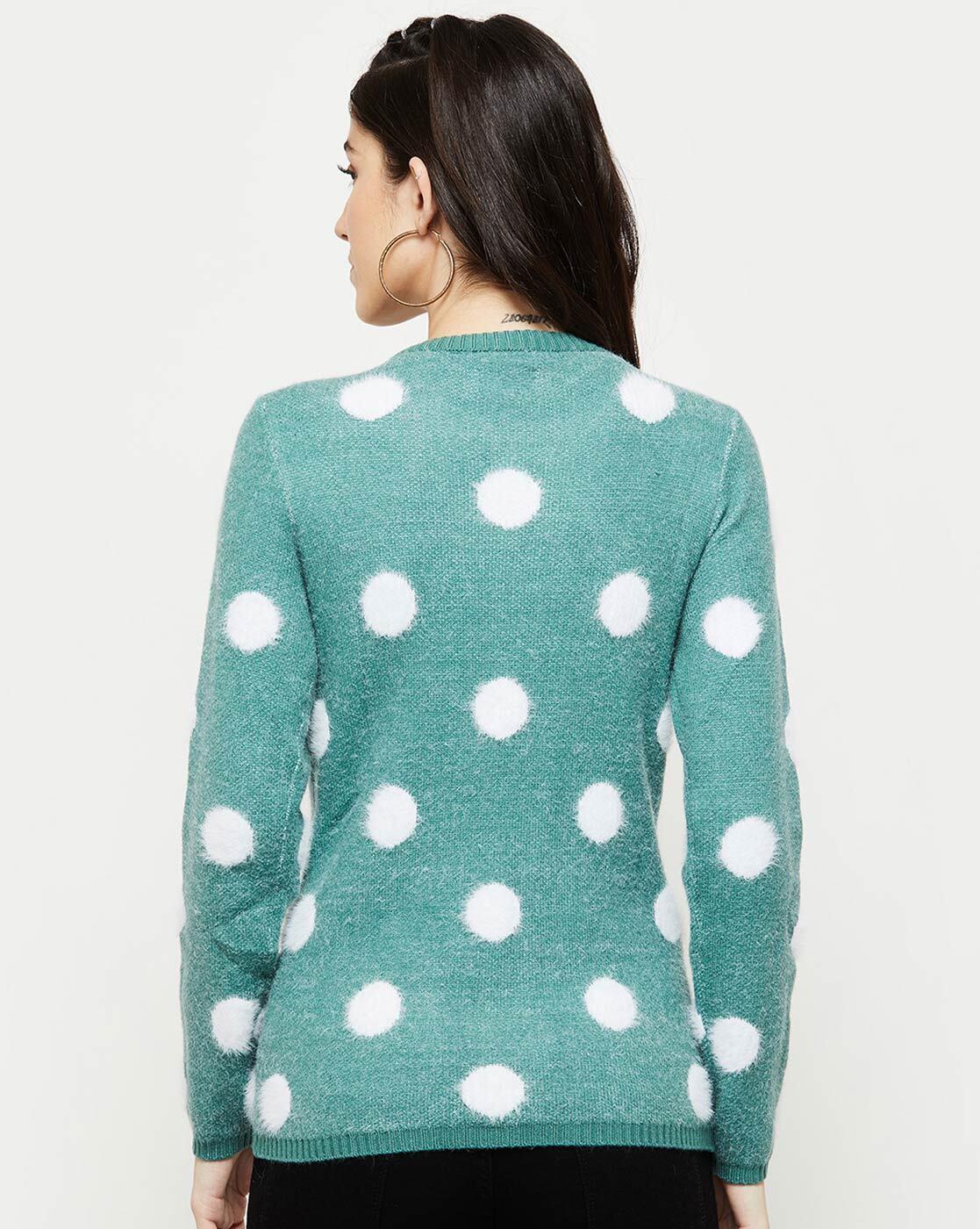 Green polka outlet dot sweater