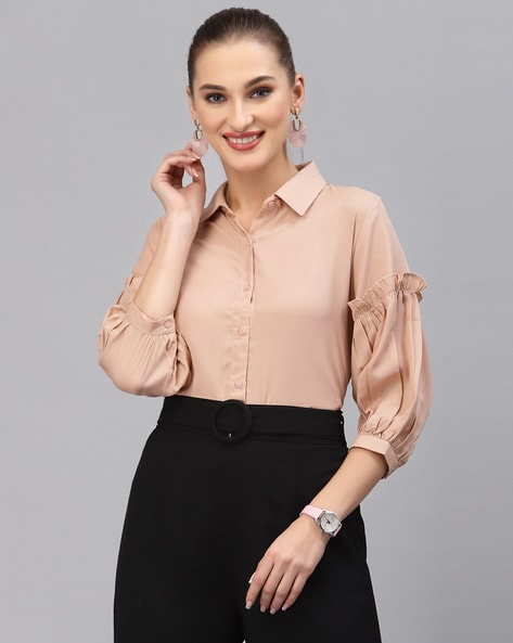 Buy Nude Shirts for Women by STYLE QUOTIENT Online