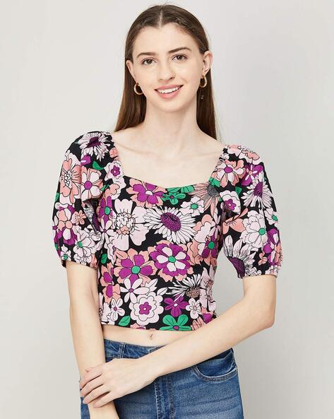 Buy Spanx Square Neck Crop Top - Multi At 41% Off