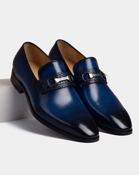 Fancy navy hot sale blue shoes