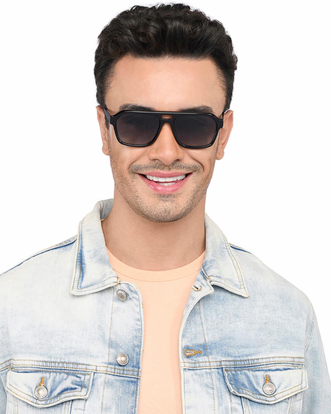 Men UV-Protected Square Sunglasses-205730