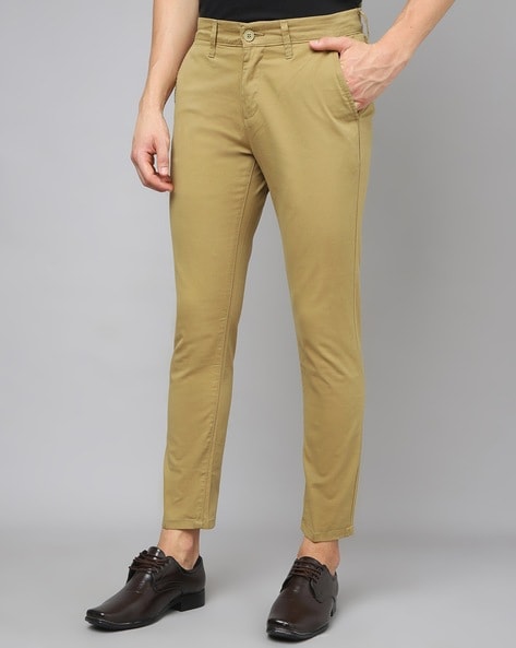 Buy Mufti Men Brown Solid Slim fit Regular trousers Online at Low Prices in  India - Paytmmall.com