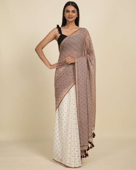 Pink Polka Dot Saree : Fun Under The Sun Saree Collection : Fun