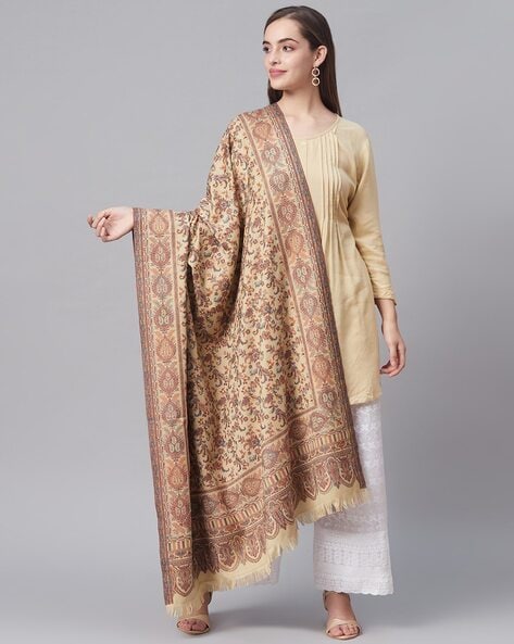 Paisley Print Shawl with Tassels Price in India