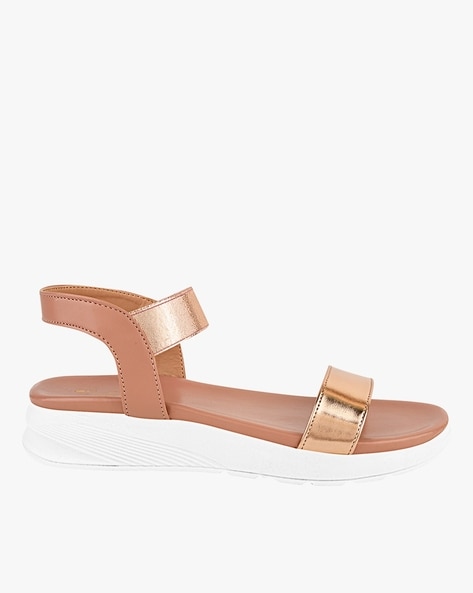 Buy Nude Pink Flat Sandals for Women by Everqupid Online Ajio