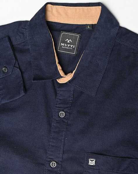 Men Slim Fit Shirt with Patch Pocket