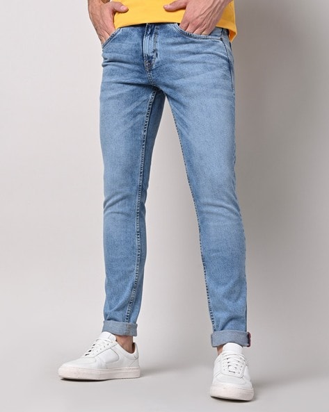 Mufti Men Mid-Wash Skinny Fit Jeans