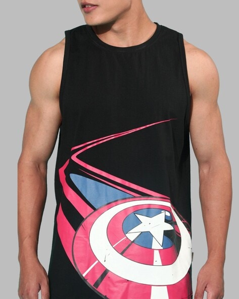 Captain america sleeveless outlet t shirt