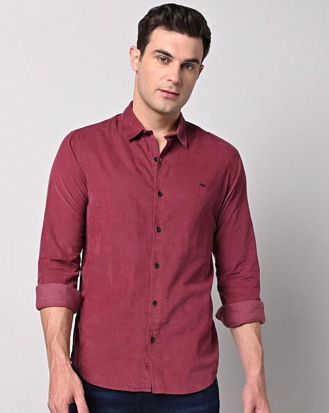 Buy Wine Shirts for Men by MUFTI Online