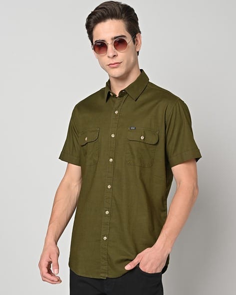 Buy Olive Green Shirts for Men by MUFTI Online