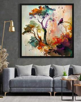 999store Colourfull Tree Wall Art Painting-picture-51