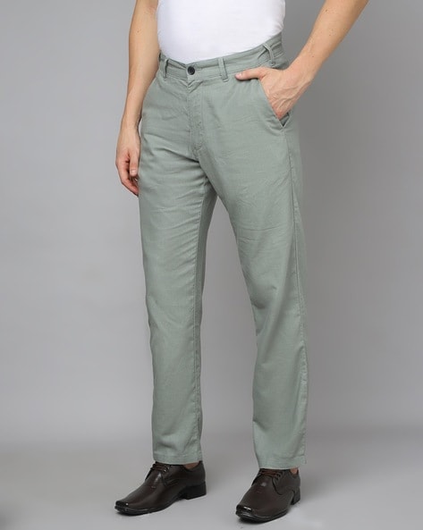 Anti-theft Zipper Pocket Design Jeans Men Dark Grey Regular Fit Stretch  Denim Pants Fashion Casual