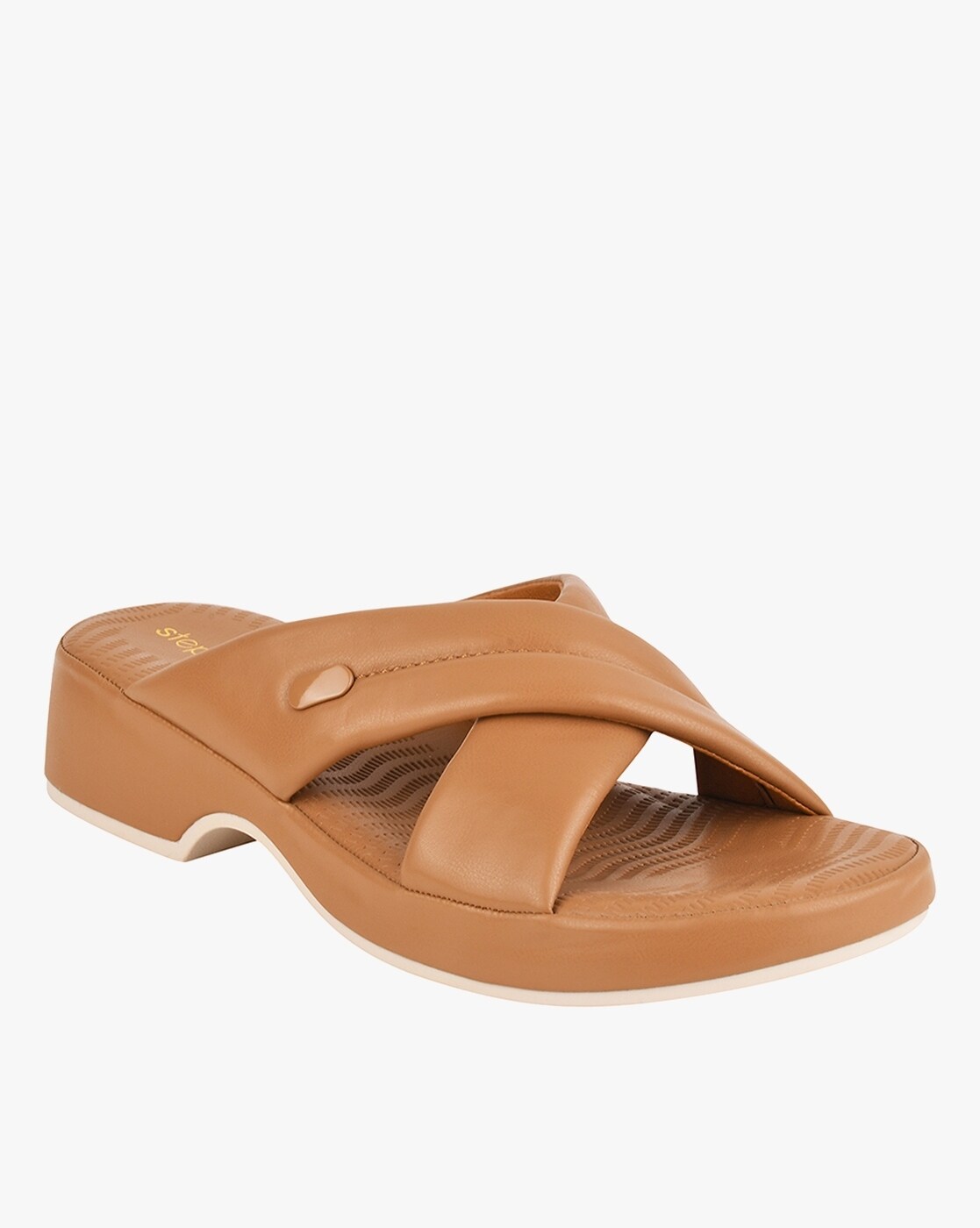 goodgirl studded sandal - camel – SoleJealous