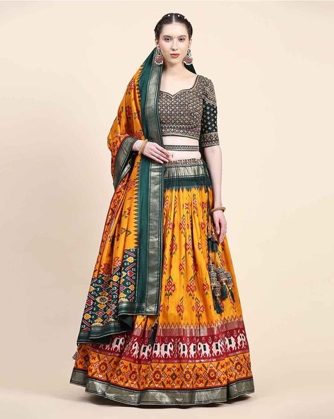 Women's Bright Orange Lehenga Set - Label Shaurya Sanadhya | Orange lehenga,  Lehenga, Stylish dresses for girls