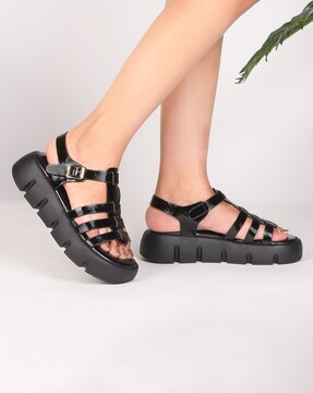 Caged discount platform sandals