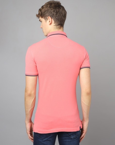 Polo Cotton T Shirt (Light Pink)