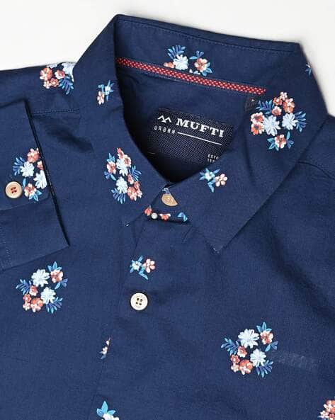 Men Floral Print Slim Fit Shirt