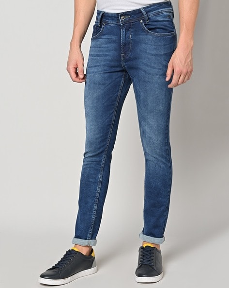 Mufti Men Mid-Wash Skinny Fit Jeans