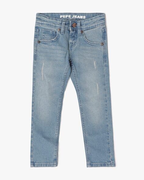 Boys Cashed Lightly Washed Slim Fit Jeans