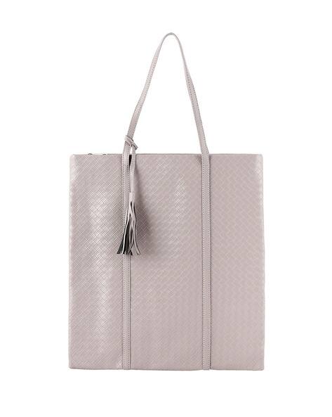 toteteca Embossed Shoulder Bag with Zip Closure