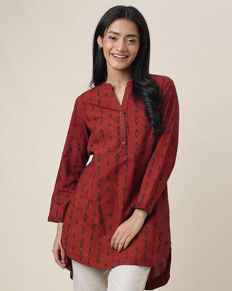 Fabindia Printed Collar-Neck Tunic