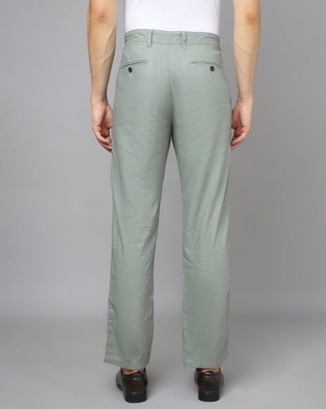 Light Grey Color Regular Fit Linen Pants -DENMARK09
