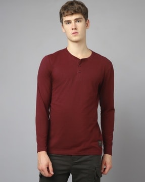 spykar henley t shirt