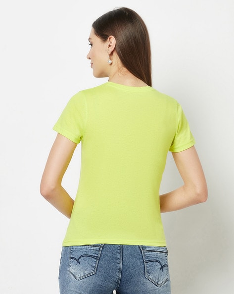 parrot green t shirt women's