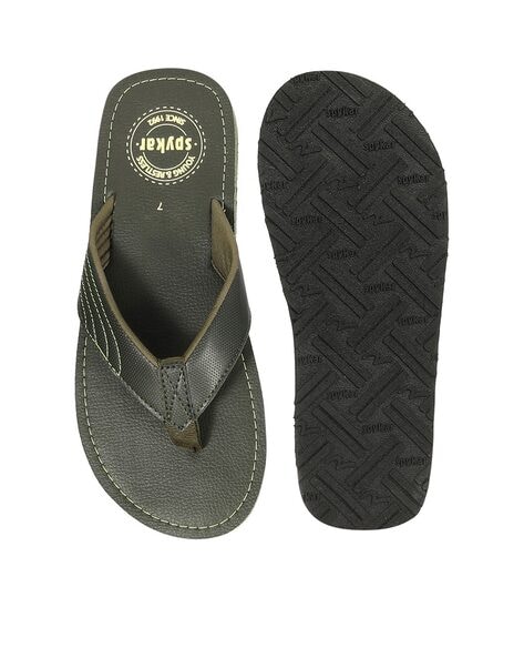 Buy Olive Green Flip Flop Slippers for Men by SPYKAR Online