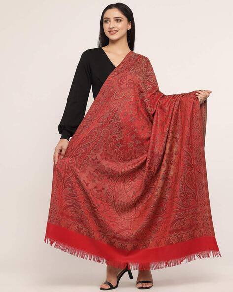 Pashtush Shawls Buy Red Shawls Wraps For Women By Pashtush Online