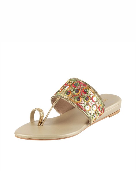 Buy Mochi Women's Rose Gold T-Strap Sandals for Women at Best Price @ Tata  CLiQ