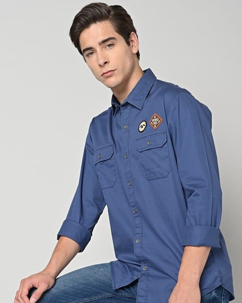 Buy Blue Shirts for Men by MUFTI Online