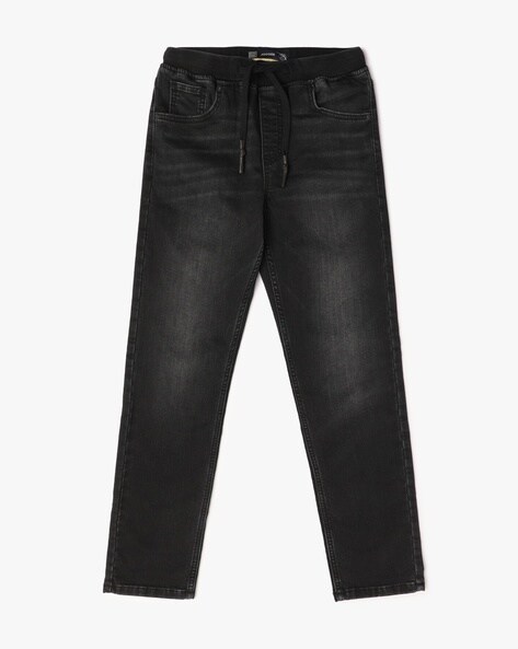 Lightly Washed Jogger Fit Jeans