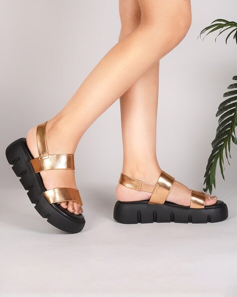 Buy Rose Gold Heeled Sandals for Women by Everqupid Online Ajio