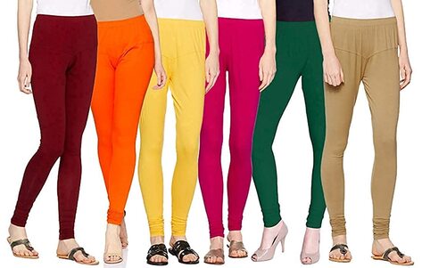 Buy Fabulous Multicoloured Silk Blend Leggings Combo For Women Online In  India At Discounted Prices