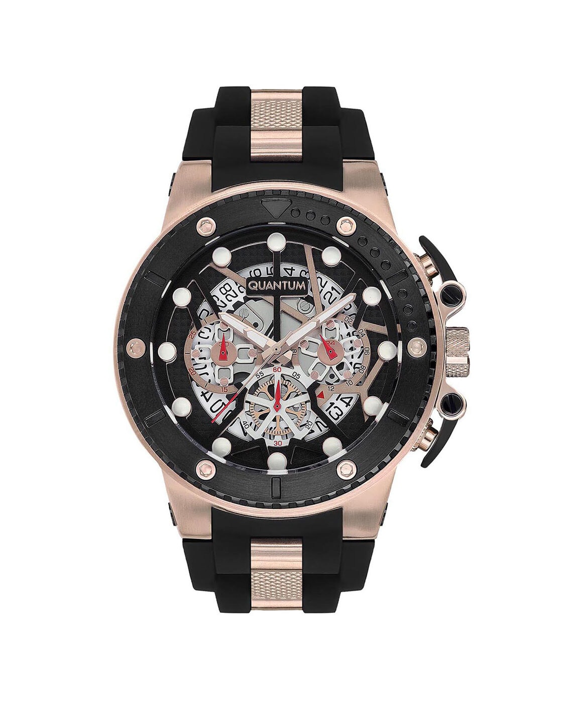 Buy Quantum Round Black Dial Analog Watch In Black | 6thStreet UAE