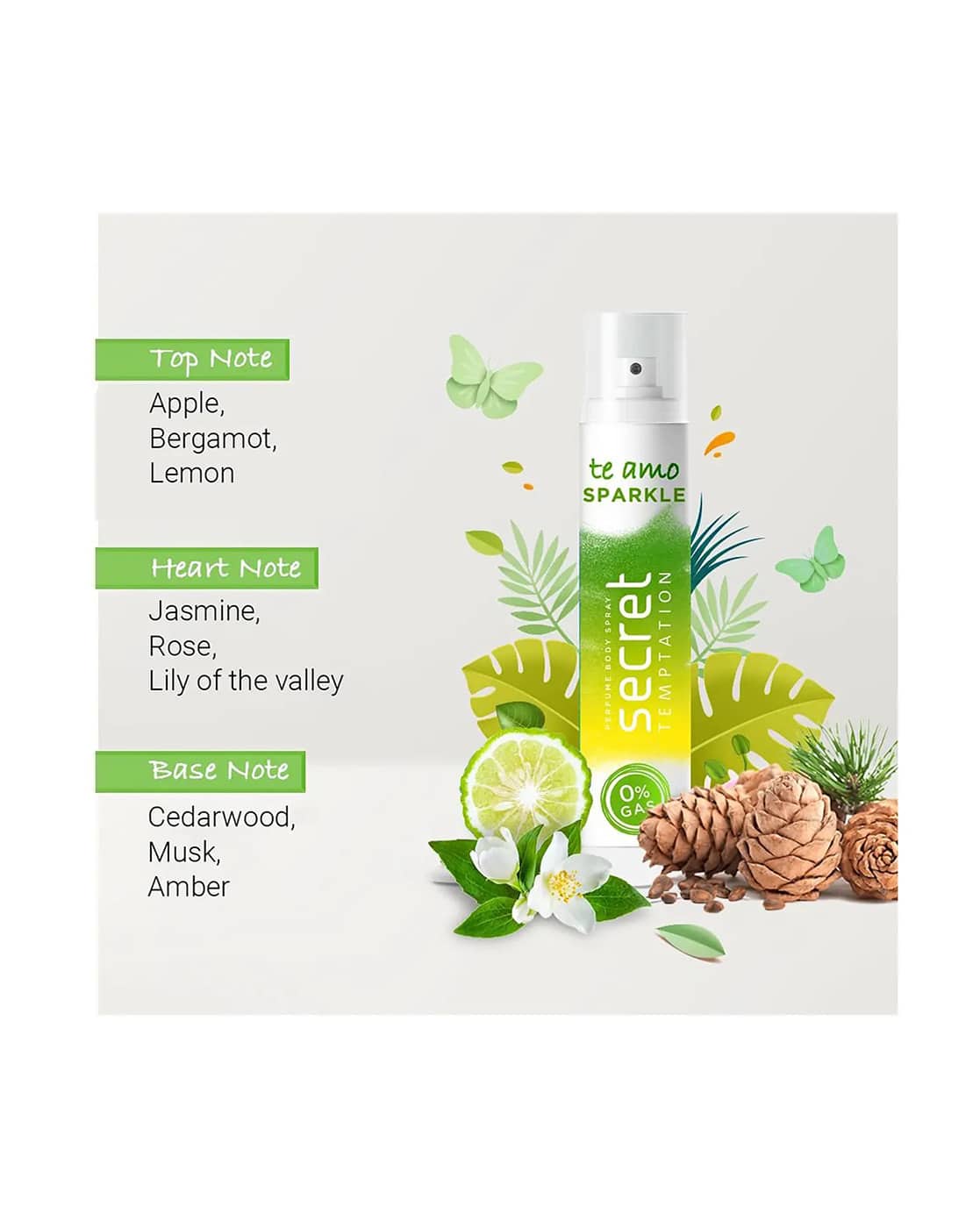 Te Amo Sparkle No Gas Perfume Body Mist
