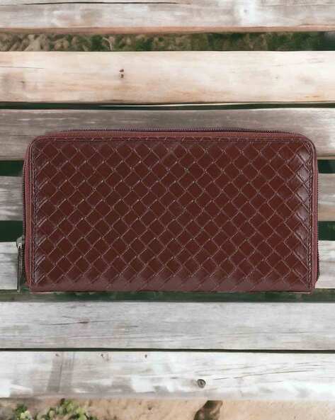 toteteca Basket-Weave Zip-Around Wallet