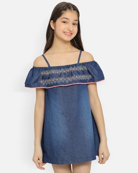 Buy Apanakah Twilight Ripples Organic Cotton Short Dress For Women –  APANAKAH
