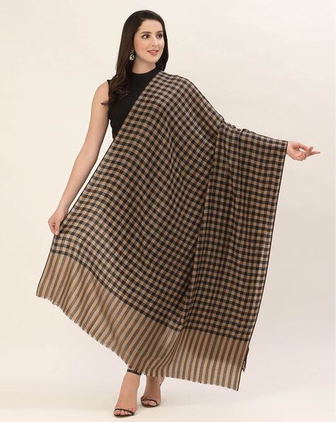 Checked Woolen Shawl Price in India