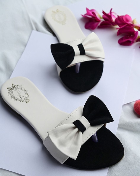 Bow tie flat discount sandals