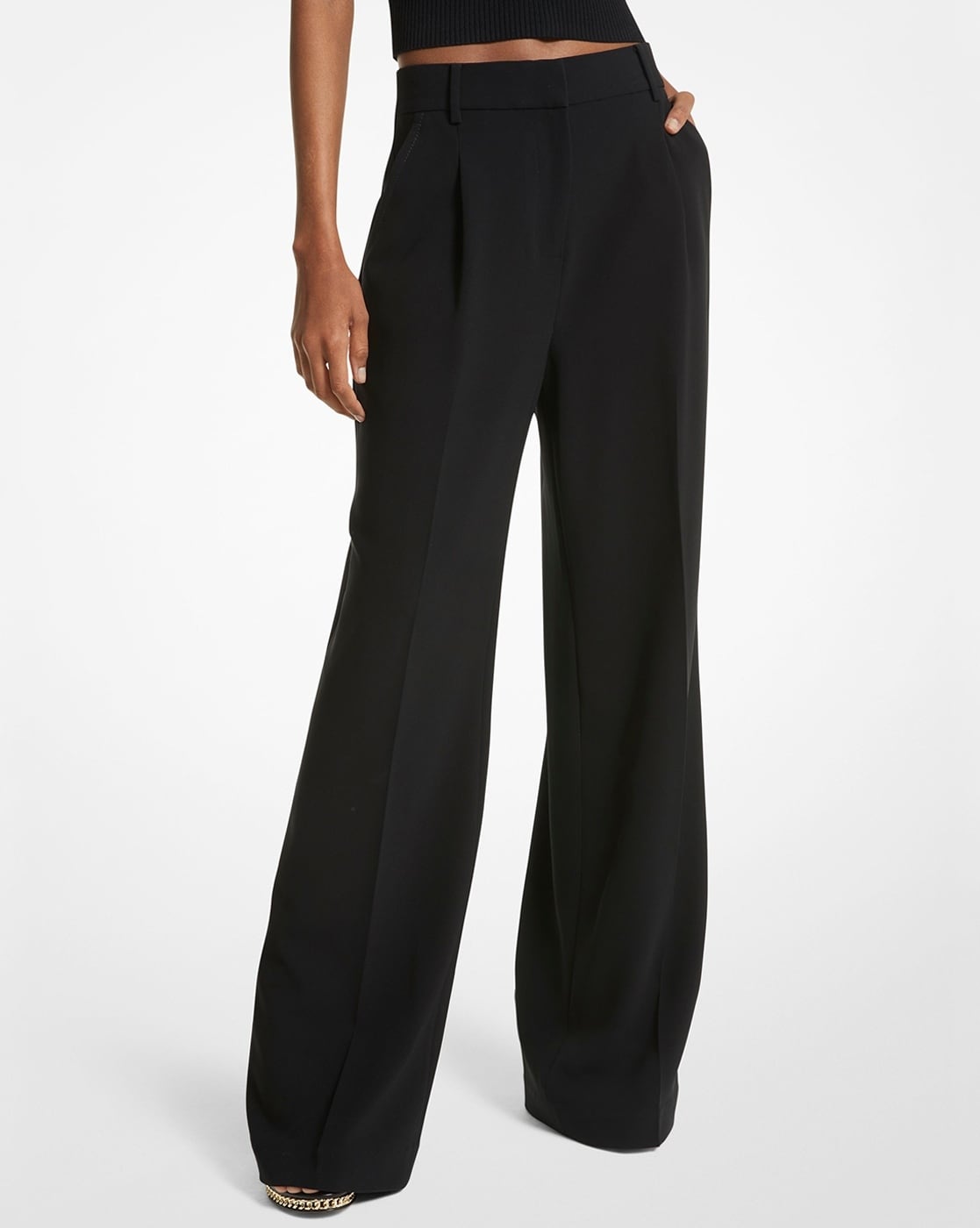 Buy Nelly Crepe Straight Pants - Black | Nelly.com