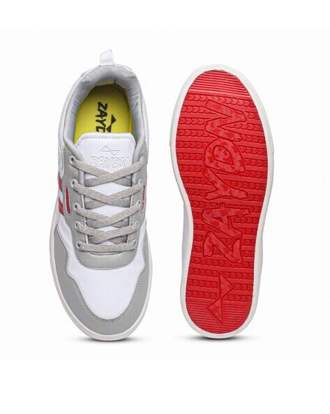 Buy ZAYDN Low-Top Lace-Up Sneakers Online | Ajio.com