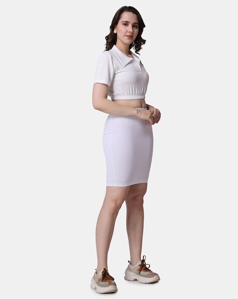 Crop top and 2024 pencil skirt dress