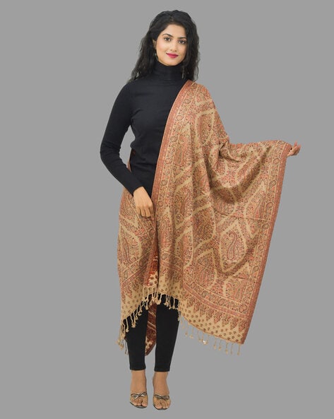 Printed Shawl with Tassels Price in India