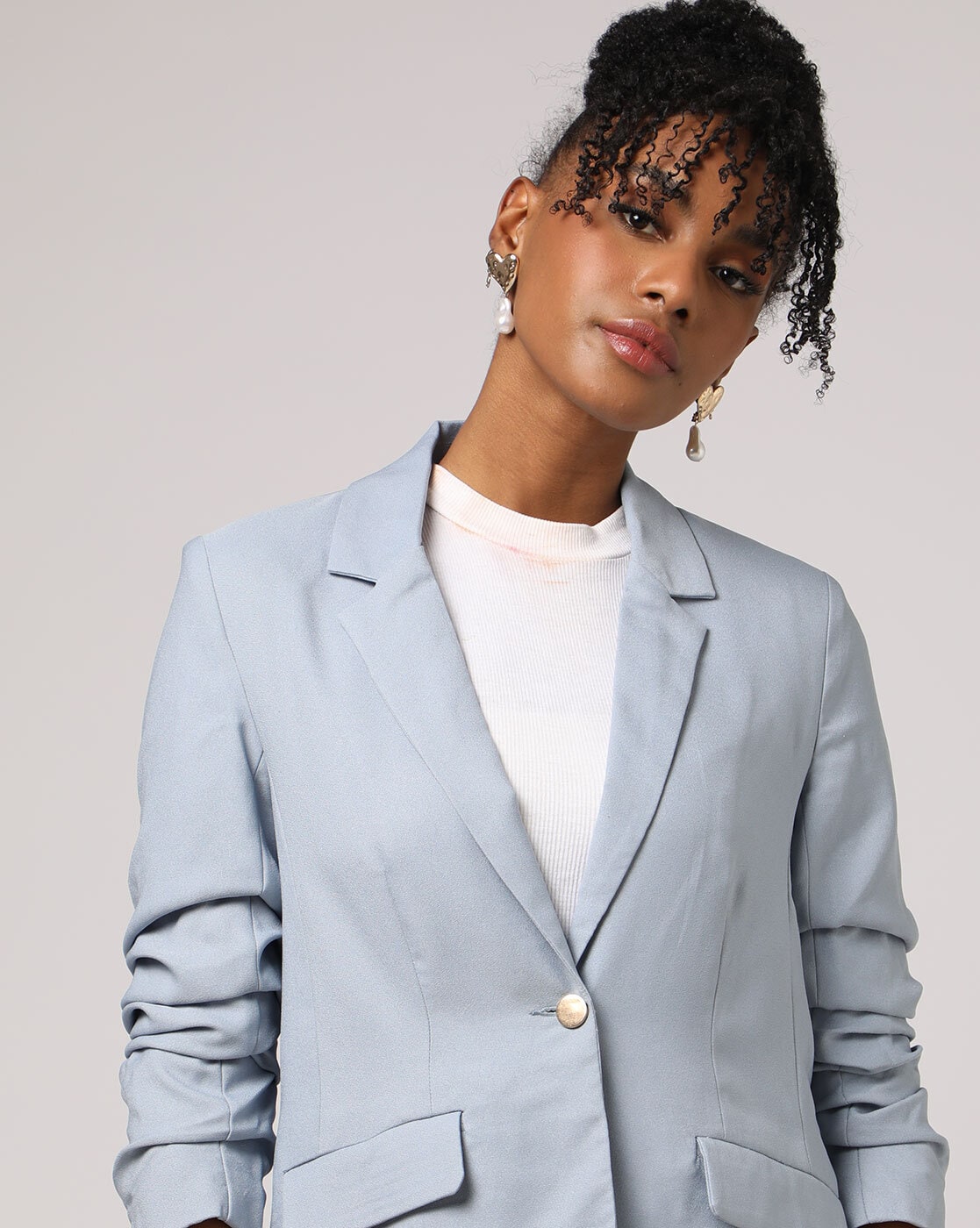 Light grey hot sale blazer ladies