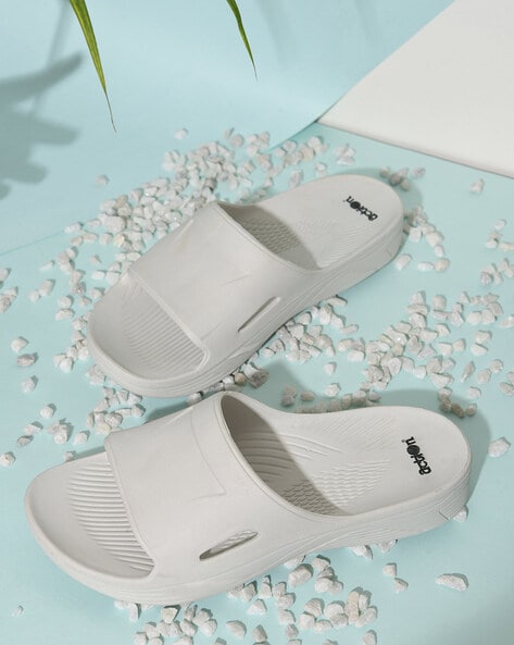 Buy Off white Flip Flop Slippers for Men by ACTION Online Ajio