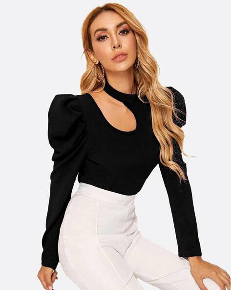 トップス MULTI SHOULDER PARTS RIB TOPS Eaphi Women's Sexy Off The Shoulder Tops Long Sleeve Cross Wrap Ribbed