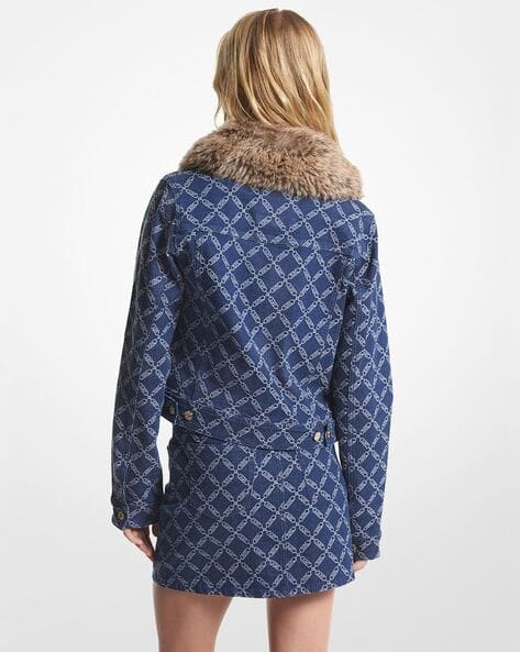 Buy Michael Kors Empire Logo Denim Jacket 976 Color Women AJIO